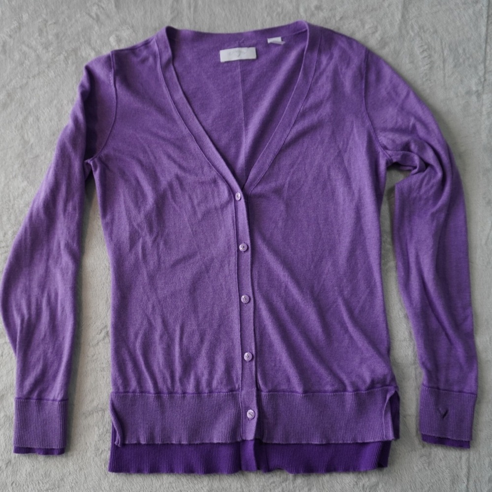 CALLAWAY Cardigan Women's Sz. Small  Long‎ Sleeve  cotton-rayon-nylon-cashmere